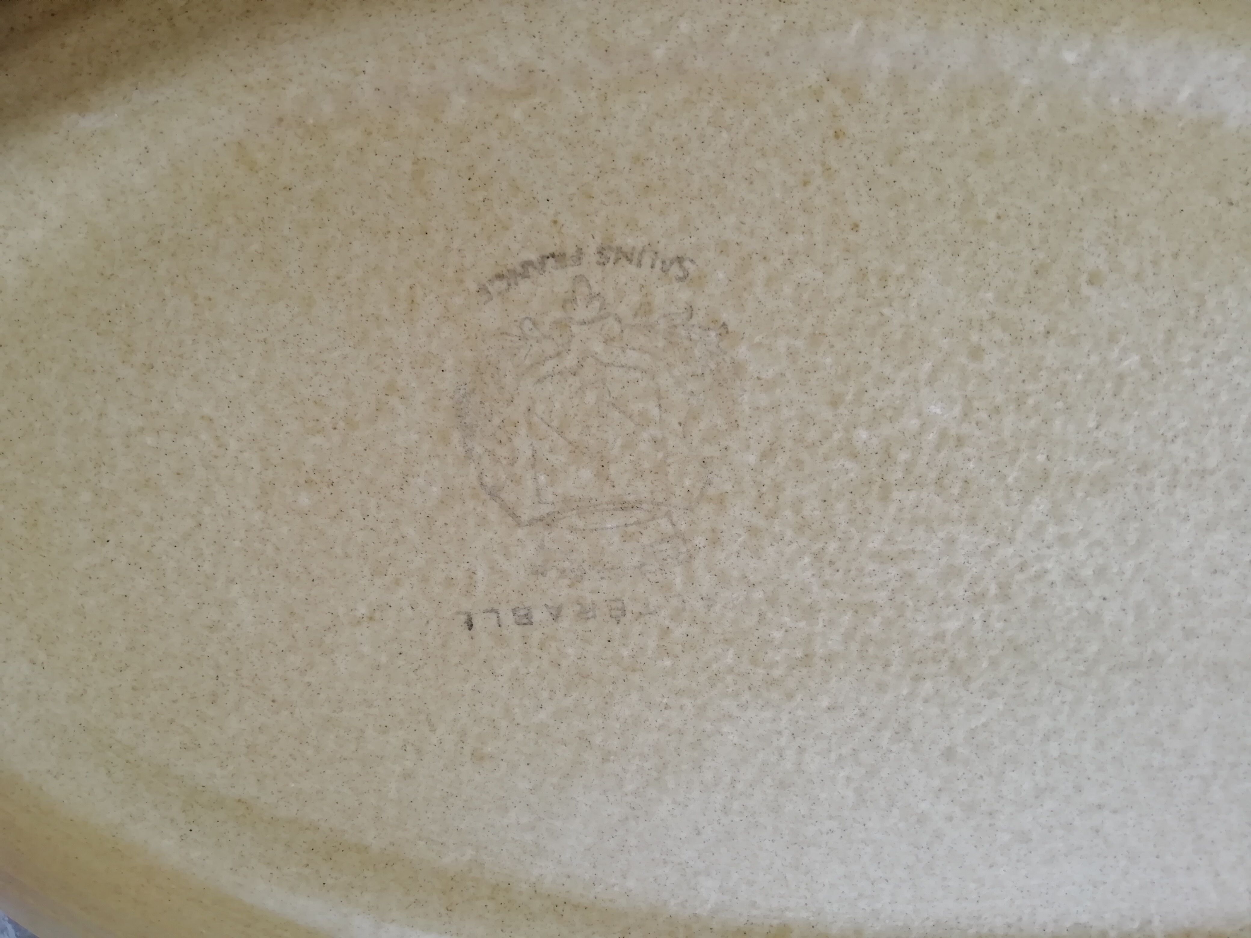 Flat oval saline sandstone