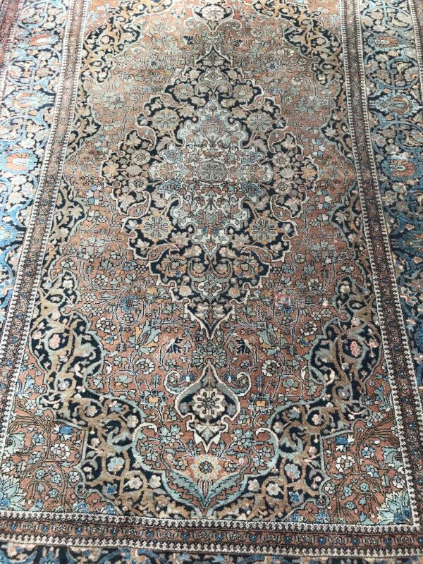 Former carpet Persian Kashan end done hand 134 X 208 CM