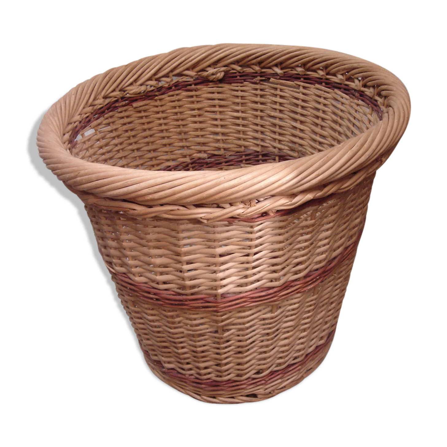 Rattan laundry basket, 1980