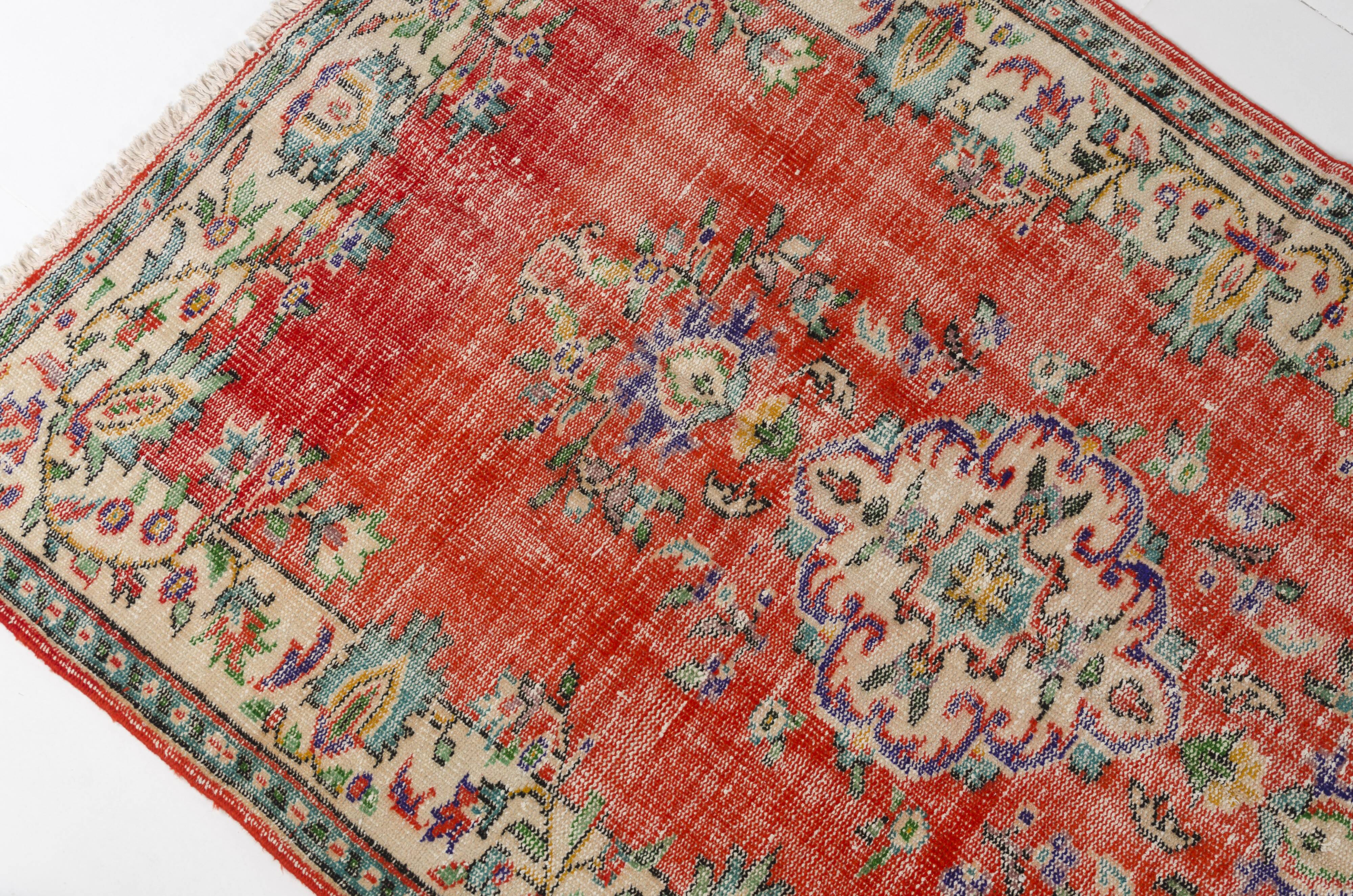 Oushak Turkish Anatolian Vintage Rug sku 2008