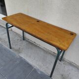 Hitler style 1960 double school desk with locker