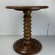 Table d'appoint en bois tourné brutaliste français de style Charles Dudouyt, France, années 1940