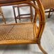 Vintage rattan & glass coffee table – 86 cm – authentic charm