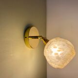 Vintage globe wall light in yellow Clichy glass