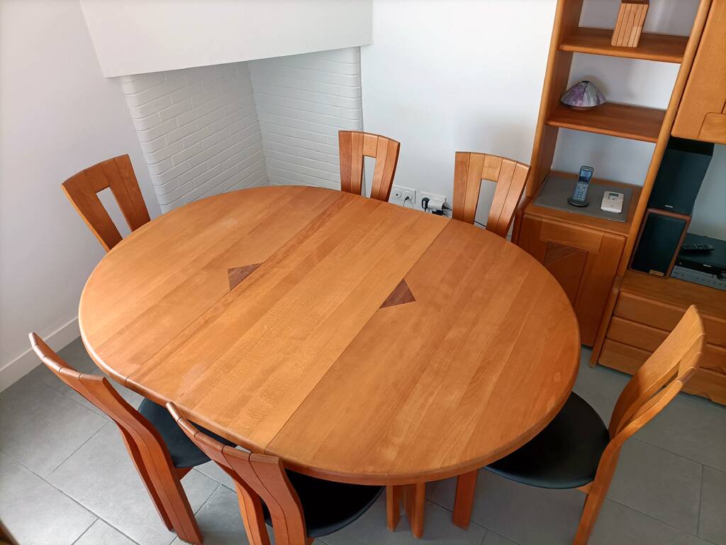 Dining table SELTZ Fagus and chairs