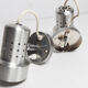 Pair of modernist wall lights in aluminum 1970