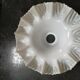 Abat jour dentelle opaline blanc/beige dentelé monte/baisse 30/40'