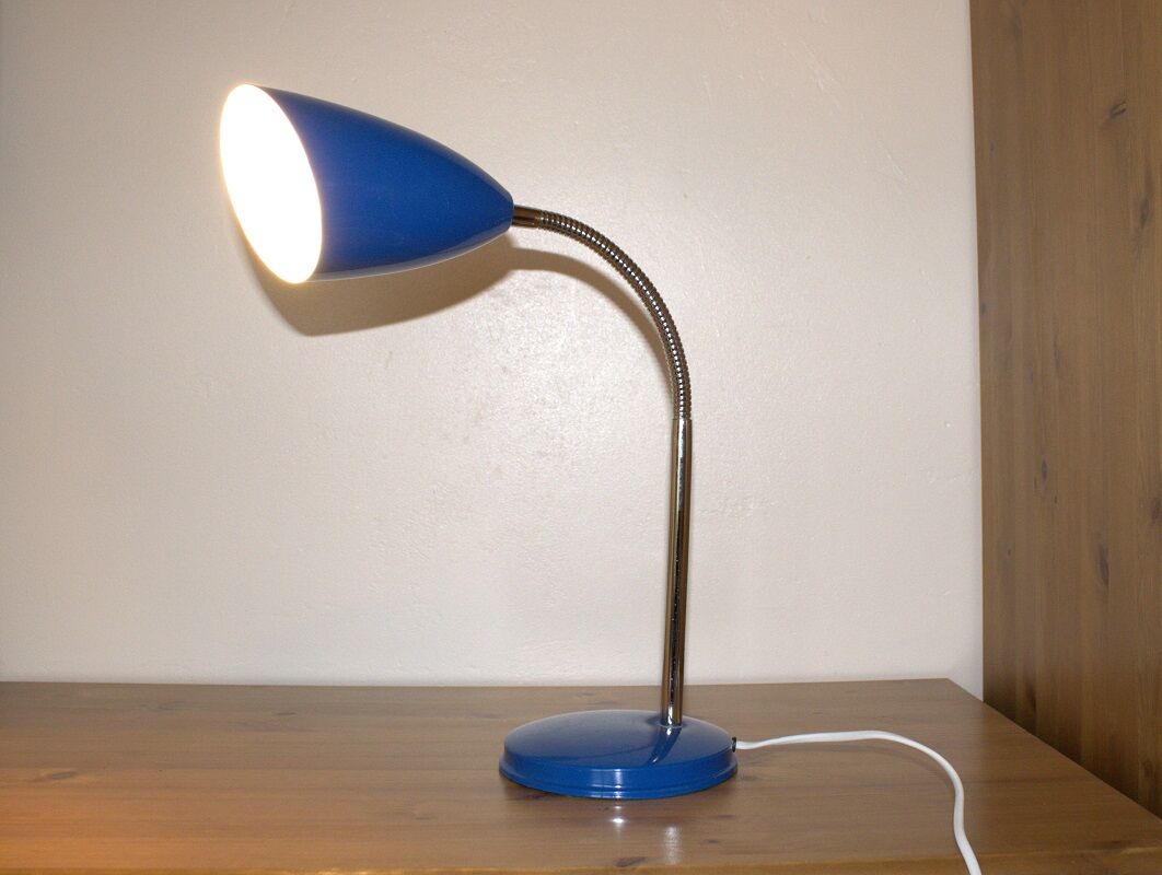 Mid century blue lamp