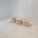 Set of 3 italian travertine coffee or side tables, 1980s