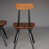 Chaises Pirkka par Ilmari Tapiovaara pour Laukaan Puu. années 1950