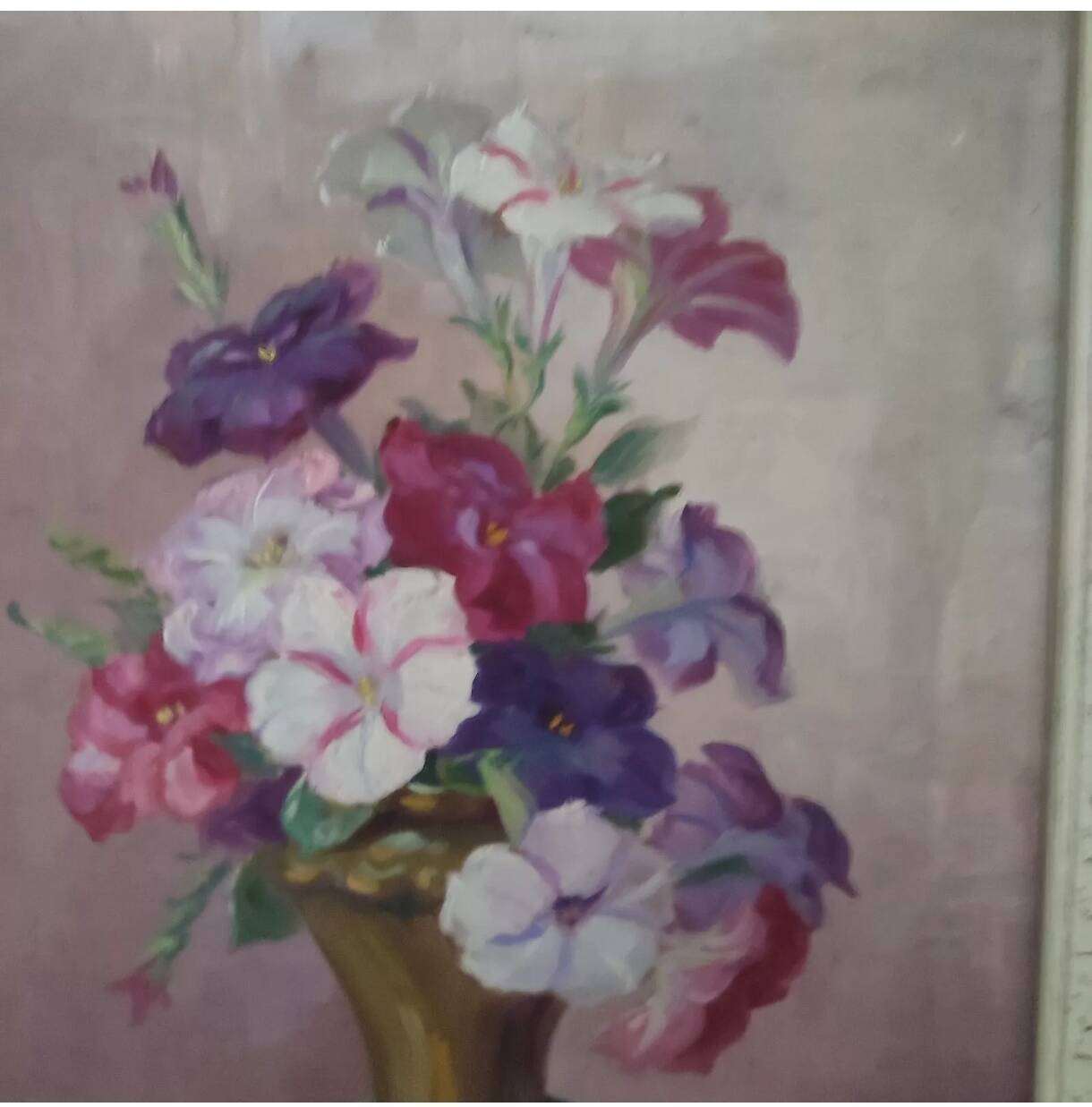 Reyne Marin DE PYERNE (20th century) Still life with bouquet of flowers oil on panel
