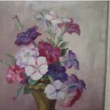 Reyne Marin DE PYERNE (20th century) Still life with bouquet of flowers oil on panel