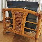 Rattan magazine holder