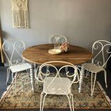 Old flap round table