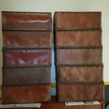 Batch of 11 storage bins suroy industrial loos france vintage 1950