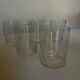 Set of 5 Baccarat modernist Ecailles water goblets