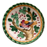 Artisanal plate with bird decor