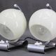 1930s Pair of Art Deco Chrome Plated Table Lamps, Czechoslovakia