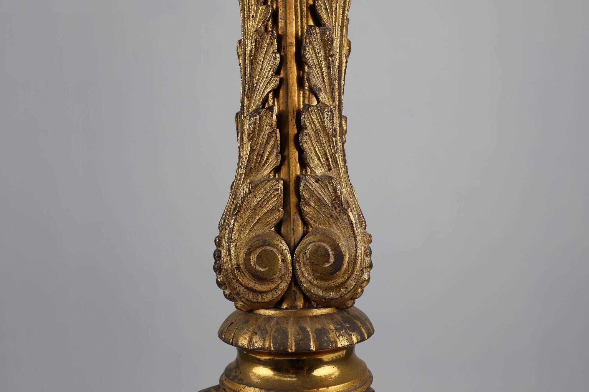 Large 18th century bronze and copper church candle holder, France