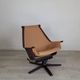 Vintage Göte Mobler 1960s swivel and reclining lounge chair