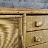 Enfilade en rotin design vintage