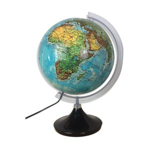 Globe terrestre lumineux vintage