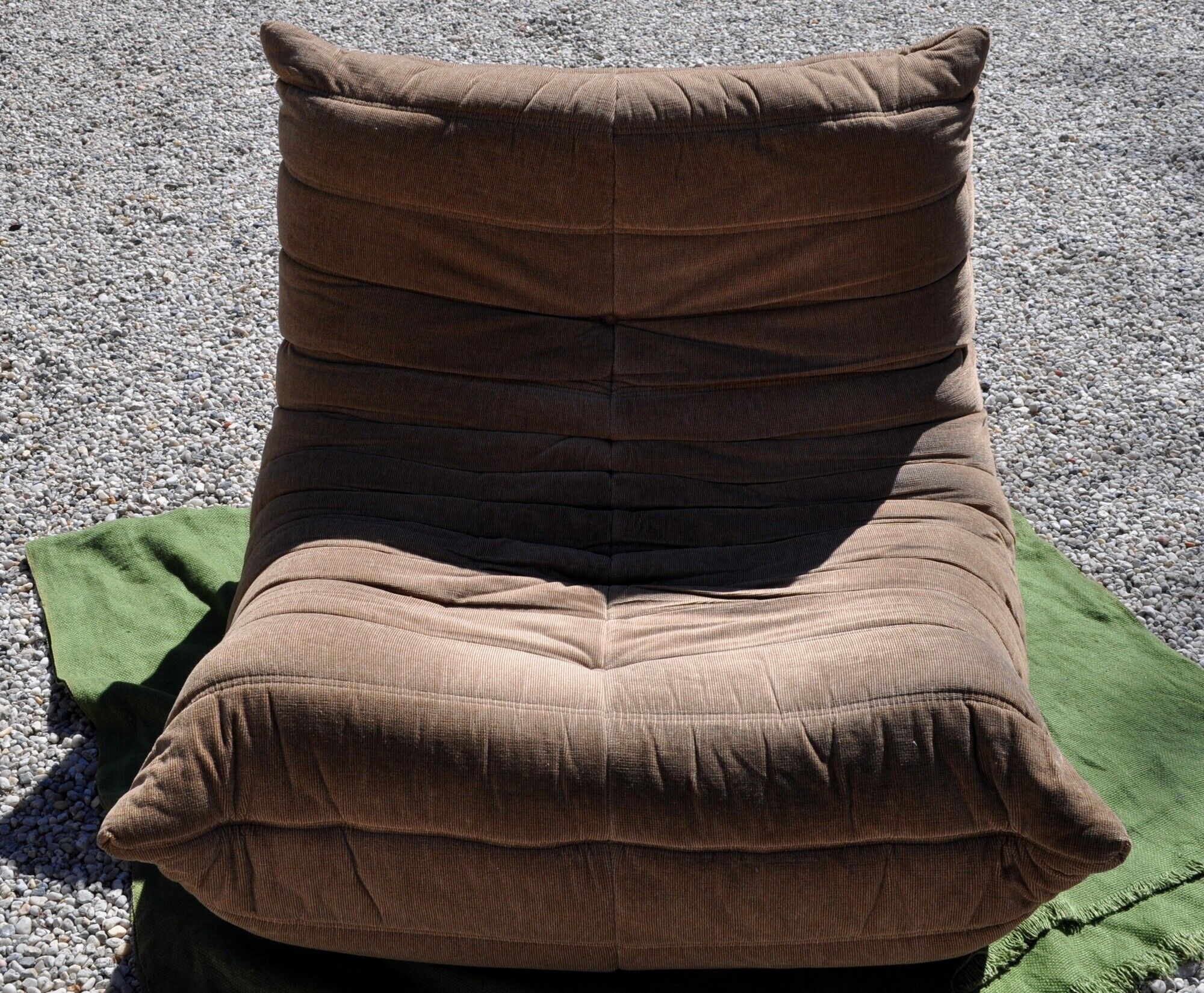 Michel Ducaroy "Togo" taupe velvet heater for Roset 70's Line