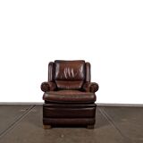 Vintage brown leather armchair
