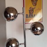 Vintage "Eye Ball" chrome floor lamp 3 adjustable globes