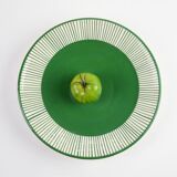 Large plate - palm border green