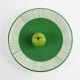 Large plate - palm border green