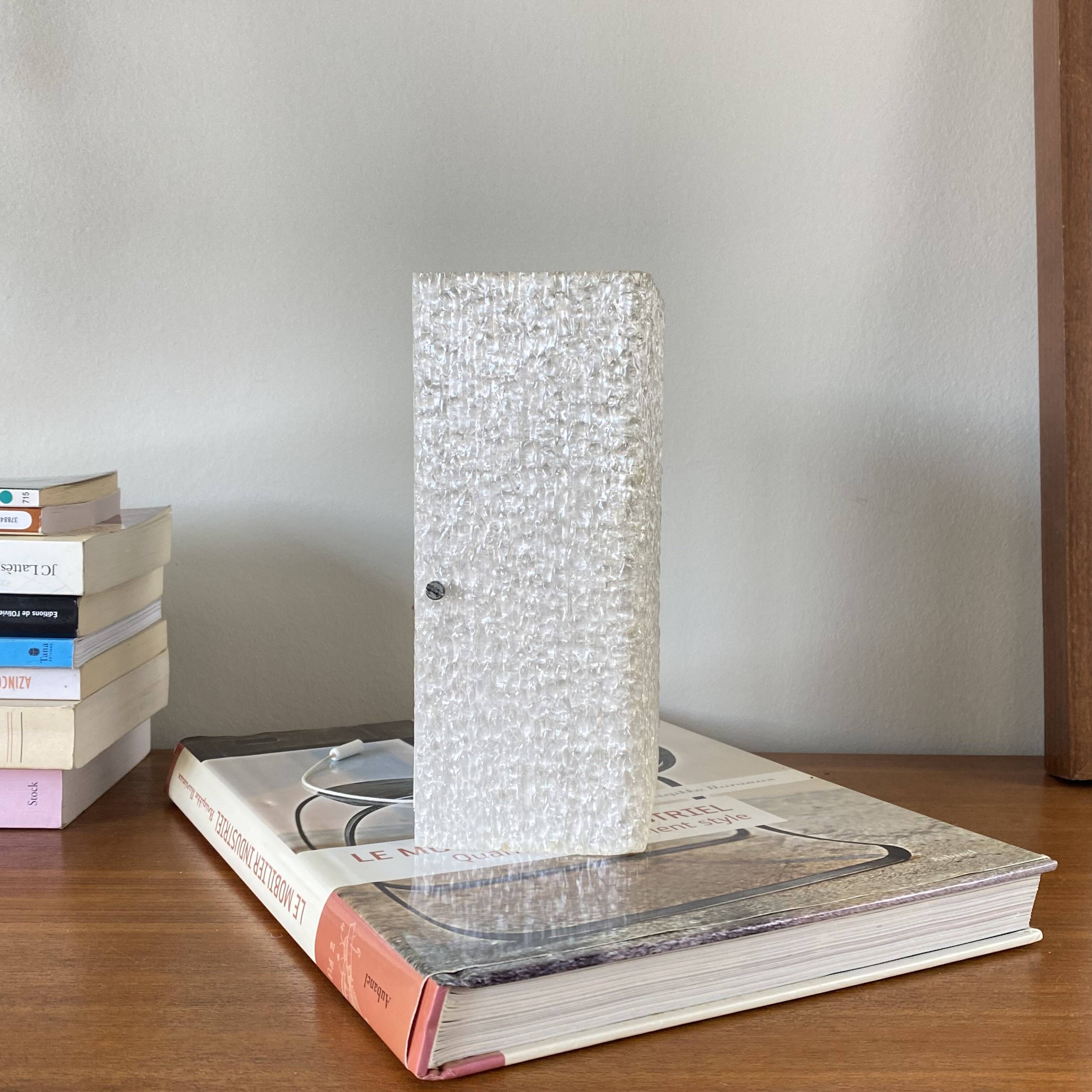 Seventies frosted plastic perspex wall light.