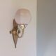 Ancienne applique art nouveau - Bronze et opaline