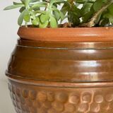 Planter by villedieu in vintage brown patinated copper