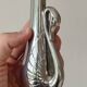 Swan metal single flower vase