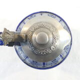 Large pitcher with gres Blue Ceramic ALLEMENAND WESTERWALD Meal scene