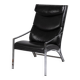 Fauteuil en cuir et métal, années 70