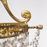 Antique French bronze chandelier with tassels circa 1900