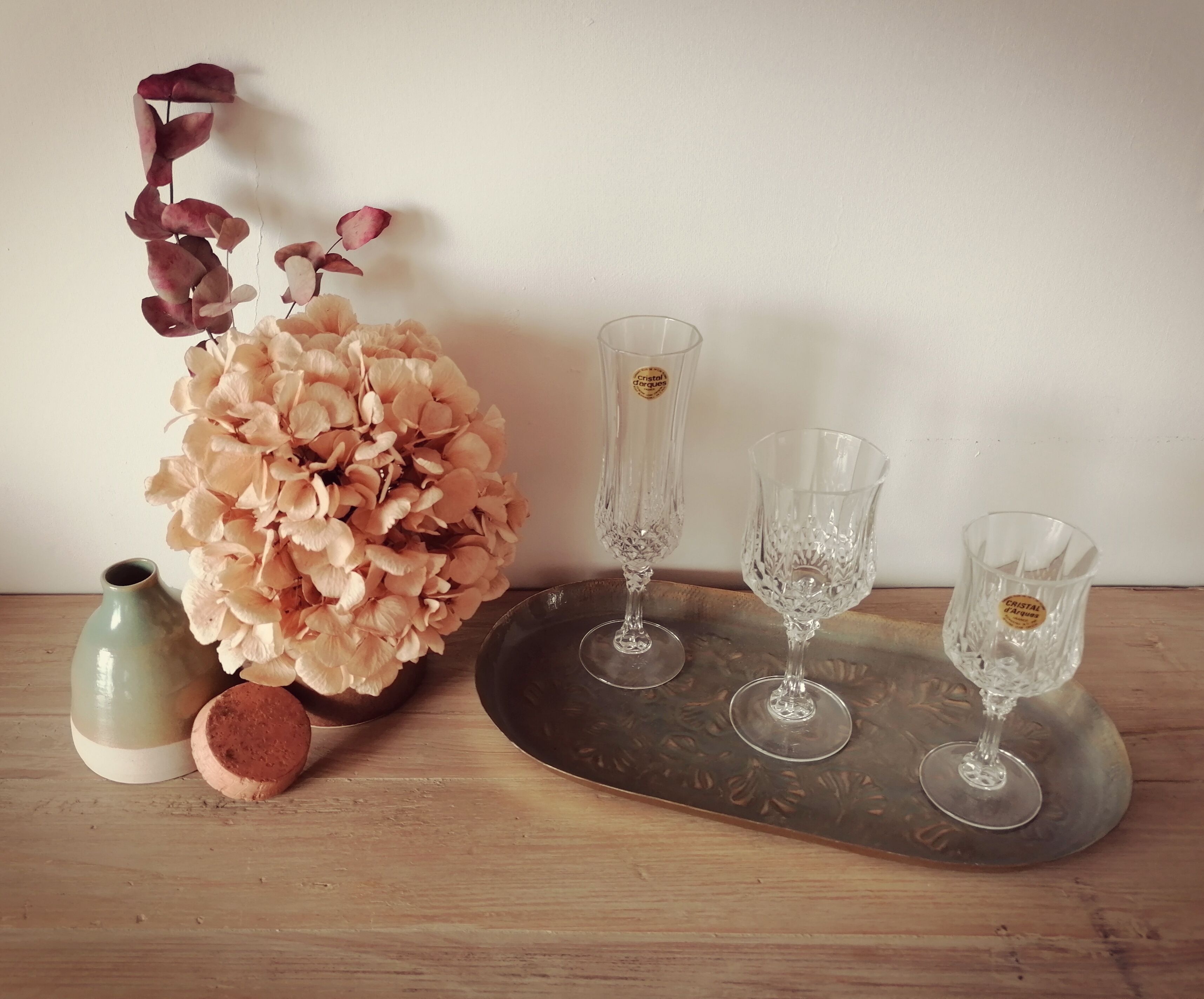Set crystal glasses of arques