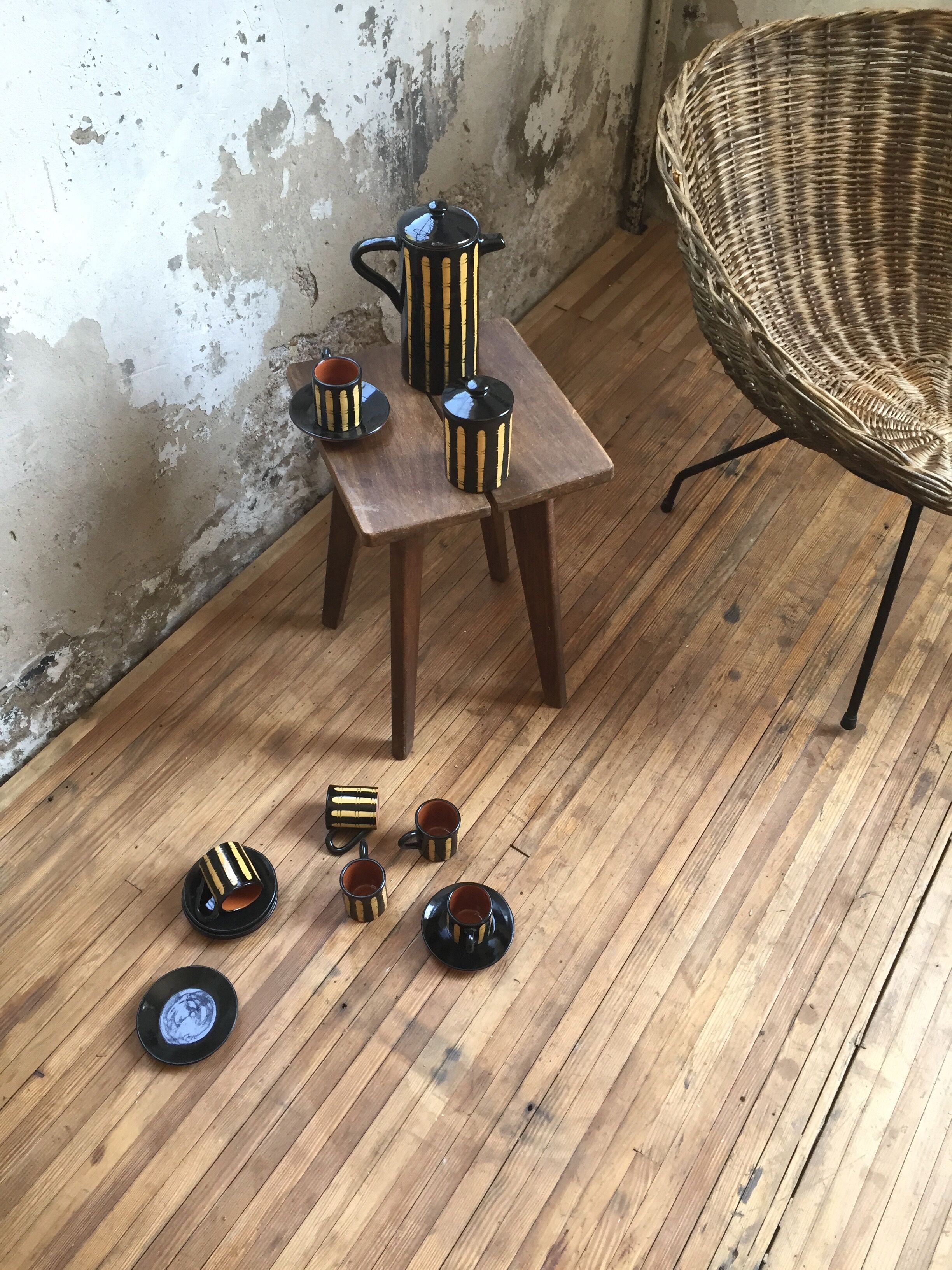 Coffee service in ceramic Bulgaria 70s
