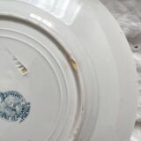 6 flat plates in iron earth “Athens” Saint Amand and Hamage