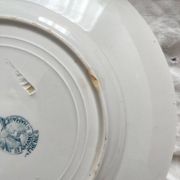 6 assiettes plates en terre de fer « Athènes » Saint Amand et Hamage