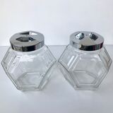 Pair of 70's retrofuturistic jars