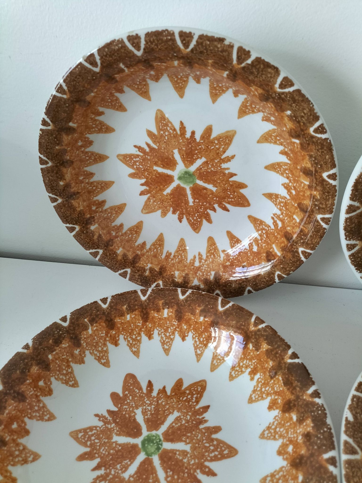 Set of 6 Vintage Italian Ironstone Plates S. Giovanni Valdarno