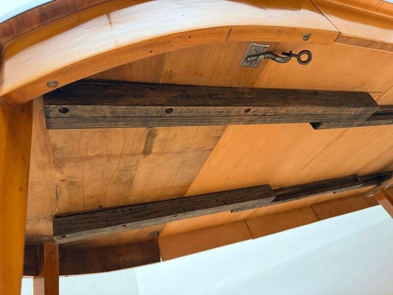 Extendable Biedermeier table in cherry wood, South Germany, 1880