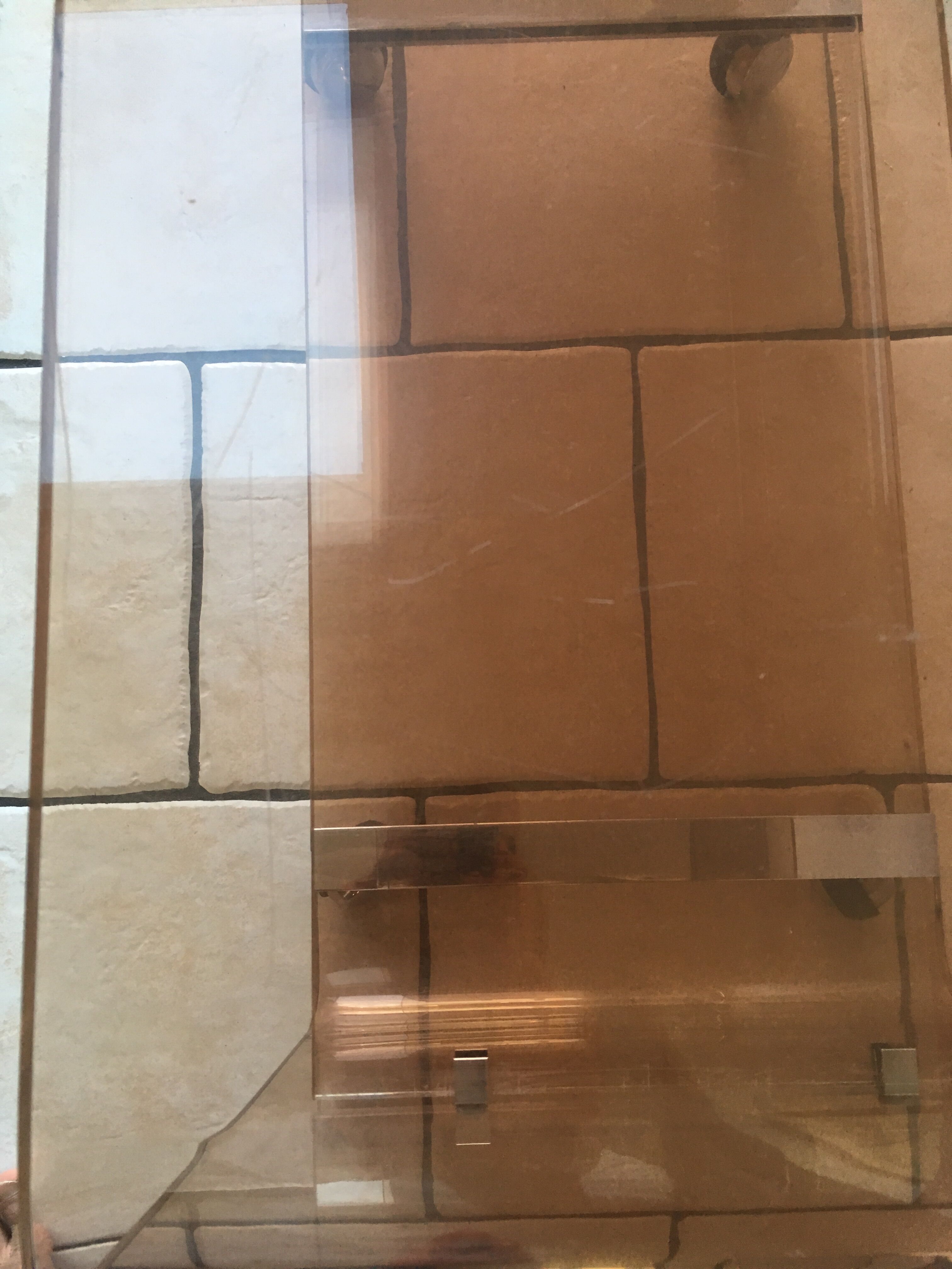 TV furniture or side table in violin smoked Plexiglas by Michel Dumas for Roche Bobois in 1970