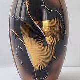 Vintage art deco vase with herons