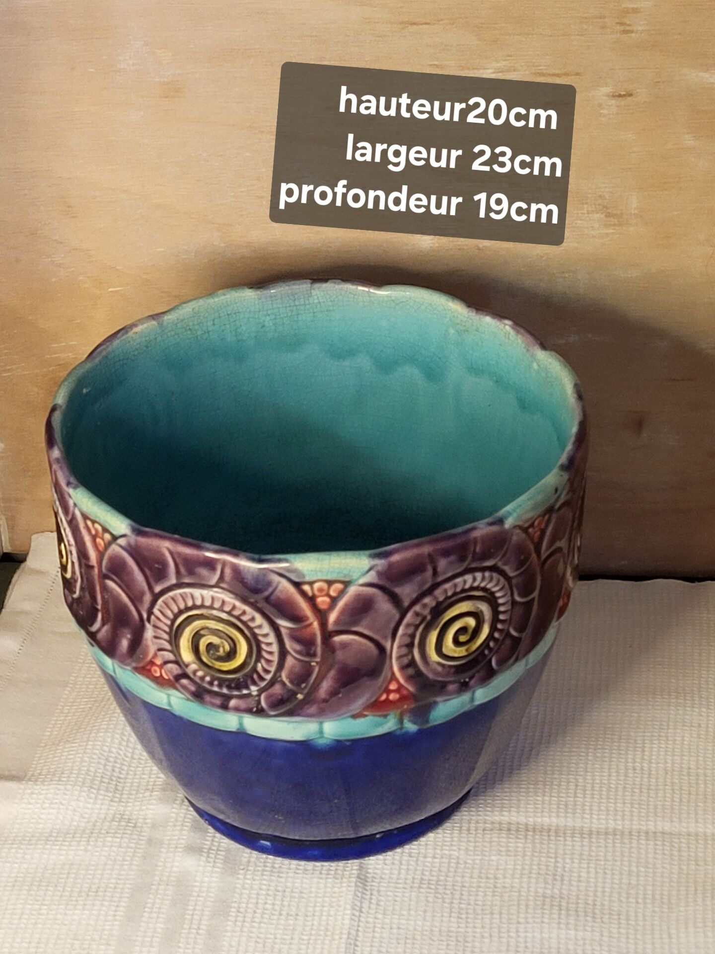 Cache pot art deco