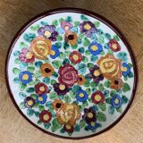 Enamelled ceramic cut floral pattern ceram Monaco vintage
