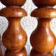 Jeu de 9 quilles en bois tourné